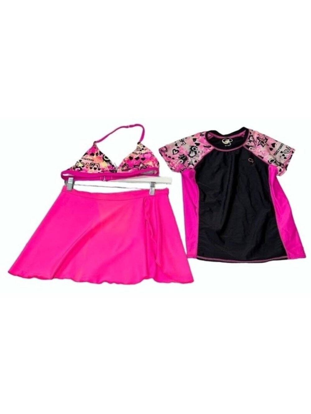 OP Three Pieces Swimsuit Kids Size XL 14/16 Swimwear Bathing Suit